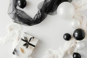 Contemporary party arrangement featuring trendy decor items photo