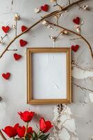Love-themed photo frame for Valentine's Day memories.