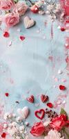 Love-themed photo frame for Valentine's Day memories.