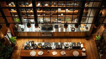 Culinary workspace with mesmerizing layouts photo