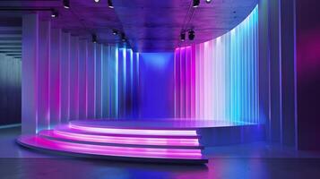 Dynamic 3D animation of a display stage photo