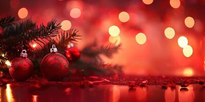 A red background with two red balls on it photo
