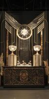Elegant Art Deco Interior Design with Luxurious Lighting photo