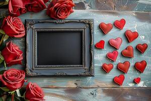 Love-themed photo frame for Valentine's Day memories.