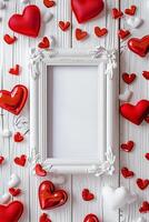 Love-themed photo frame for Valentine's Day memories.