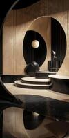 Modern Luxury Interior with Futuristic Design Elements photo