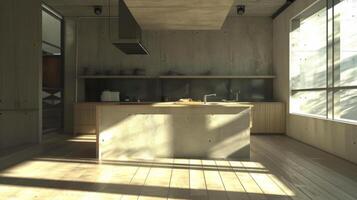 Kitchen design focused on minimalism photo