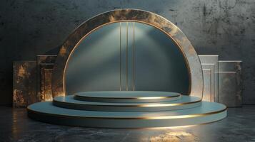 Realistic 3D model capturing the essence of an award podium photo