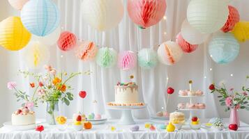 Classic party scene featuring traditional decoration photo