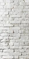 Textured White Brick Wall Background for Design and Decoration Projects photo