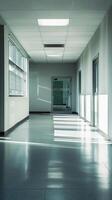 Copy space in a rehabilitation facility for overlaying promotional content. photo
