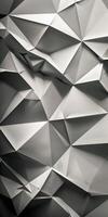 Abstract Geometric Background with 3D Polygonal Shapes in Monochrome Tones photo