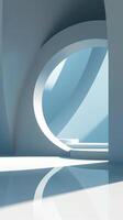 Modern Minimalist Architectural Design with Curved Structures photo