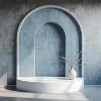 Minimalist Modern Interior Design with Arched Niche photo
