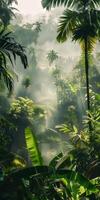 Rainforest scene with clear space. photo