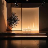 Minimalist Modern Interior Design with Warm Lighting photo