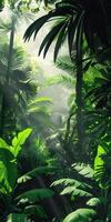 Simple, clean rainforest in minimalism. photo
