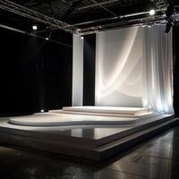 Modern Minimalist Stage Setup with Elegant Lighting photo