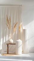 Minimalist Interior Design with Pampas Grass Decor photo