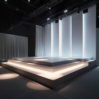 Modern Minimalist Stage Design with Soft Lighting photo