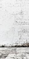 Minimalist white wall backdrop providing a simple and clean background. photo