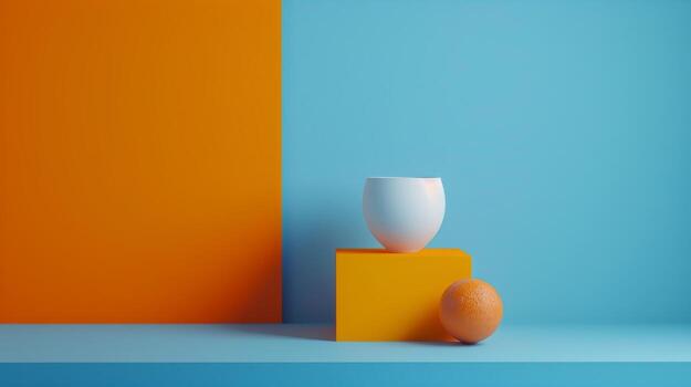 Minimalistic arrangement emphasizing the importance of recognition with a simple background. photo