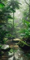 Simple, clean rainforest scene. photo