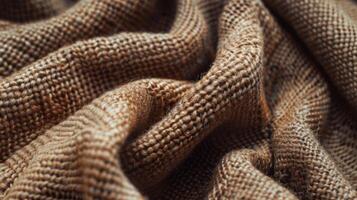 A piece of brown fabric with a lot of texture photo