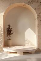 Minimalist Interior Design with Arch Niche photo