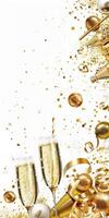 Celebration background decorated with party essentials photo