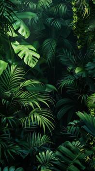 Conceptual representation of jungle foliage. photo