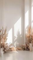 Contemporary party setup featuring trendy decorations photo