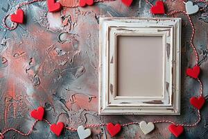 Love-themed photo frame for Valentine's Day memories.