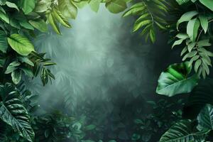 Jungle canopy with room for text. photo