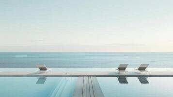 Minimalist and elegant interpretation of a beach vacation photo