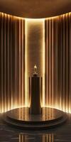 Neutral backdrop allows the award podium to shine as a symbol of excellence and achievement photo