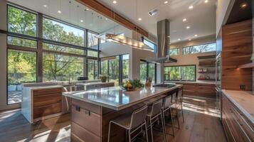 Contemporary kitchen with minimalist elements photo