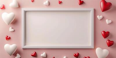 Love-themed photo frame for Valentine's Day memories.