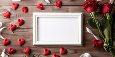 Love-themed photo frame for Valentine's Day memories.