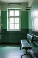 Clean backdrop in a rehabilitation center suitable for overlaying text. photo