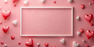 Love-themed photo frame for Valentine's Day memories.