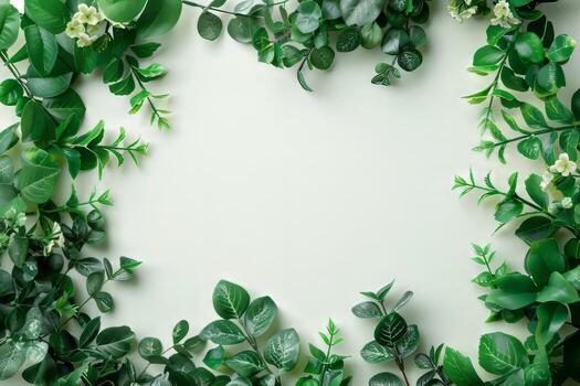 Green foliage and space for text. photo