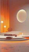 Modern Minimalist Interior Design with Warm Lighting photo