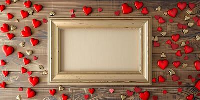 Love-themed photo frame for Valentine's Day memories.