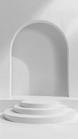 Creative display stage design with a blank background photo