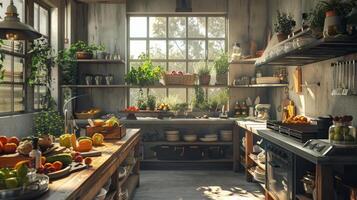 Artistic culinary workspace portrayal photo