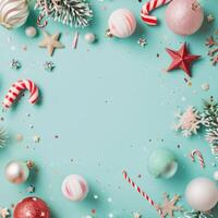 Colorful Party Balloons and Streamers on Pink Background photo