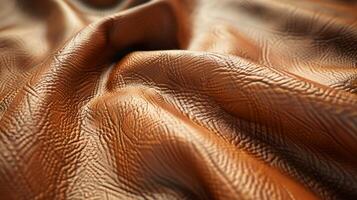 Brown leather material with a grainy texture photo