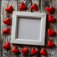 Love-themed photo frame for Valentine's Day memories.