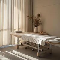 Physiotherapy session in progress. photo